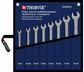 Набор ключей комбинированных трещоточных, 8-19 мм, 8 шт, Thorvik CRWS8TB (53471)
