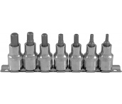 Набор насадок торцевых 1/2 DR с вставками-битами шестигранными, H4-H10, 7 предметов, Ombra 912207