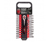 Набор головок с аксессуарами 1/4"DR (4-14 мм) (28 предметов) AVS NG14-28P