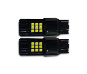 Светодиодная лампочка T147B T20 /белый/ (W3*16D) 18SMD 3030,12-24V (2 contact) 2 шт. AVS A40870S