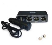 Разветвитель прикуривателя 12/24V (на 3 выхода +USB) AVS CS313U
