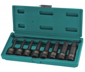Набор шестигранных ударных головок 1/2 DR, H5-H19, 8 предметов, Jonnesway S05A408S