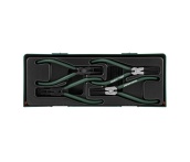 Ложемент с пластиковой крышкой, набор щипцов 7" для стопорных колец, 4 предмета., Jonnesway AG010002SC (49113)