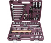 Набор инструмента с 12-гранными головками, 77 предметов, Thorvik TS077/12 (54006) в кейсе