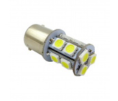 T15 S022B /белый/ (BAY15D) 13SMD 5050 12V, 2 contact, 2 шт.