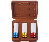 Набор ударных головок 1/2 DR, 17, 19, 21 мм, 3 шт., пластик Ombra 912503