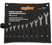 Набор комбинированных ключей в сумке, 8-24 мм, 10 шт, Ombra OMT10S