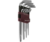 Набор ключей торцевых шестигранных, H1.5-H10, 9 предметов, Thorvik HK9S (53033)
