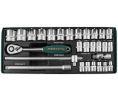 Набор головок 1/2 DR, 8-34 мм, 28 предметов, Jonnesway S04H4728S