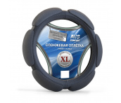 Спонжевая оплетка на руль AVS SP-426XL-B (XL, черный)