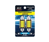 SV046 T11/белый/ (SV8,5) CANBUS 24 SMD 2016 39мм 12V, блистер 2 шт, AVS A85674S