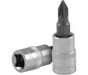 Насадка торцевая 1/4 DR с вставкой-битой POZIDRIVE, PZ1, Ombra 114601