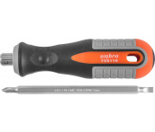 Отвертка двусторонняя Round Grip PH1,SL5x100 мм, Ombra 755110 (55774)