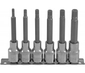 Набор насадок торцевых 1/2 DR с вставками-битами SPLINE, M5-M12, 100 мм, 6 предметов, Ombra 921706