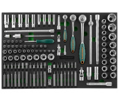 Набор инструментов, 121 предмет в EVA ложементе 560x400 мм, Jonnesway S04H45121SV