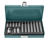 Набор бит (вставок) 10 мм, шестигранных Н4-12мм, 30, 75мм (15 шт) Jonnesway S29H4115S