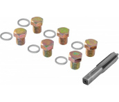 Набор для восстановления резьбы сливного отверстия поддона M13х1.5, Thorvik ODPRK1315 (53211) 7 предметов