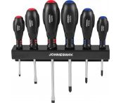 Набор отверток стержневых HERCULES, 6 предметов, Jonnesway D03PR06S (47060) на держателе