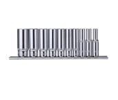 Набор глубоких торцевых головок 1/4 DR, 5-14 мм, 10 предметов, Ombra 914110