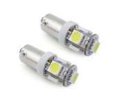 Светодиодные лампочки T8 В008 /белый/ (BA9S) 5SMD 5050, блистер, 2 шт.