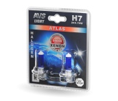Галогенная лампа AVS ATLAS H7.24V.70W, 5000К (2 шт., блистер) A78577S