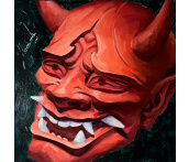 Картина «Японская маска» (40х40 см, холст, масло)