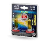 Галогенная лампа H11.12V.55W, AVS ATLAS ANTI-FOG (желтый, 2 шт., блистер) A78619S
