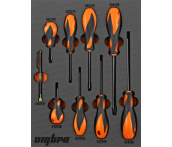 Набор отверток стержневых Basic в EVA ложементе 280х375 мм, 9 предметов, Ombra OMT9STE (56129)