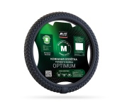 Оплетка руля (эко-кожа) AVS SL-700M-B (M, черный)