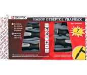 Набор отверток ударных, силовых под ключ, 7 шт, Thorvik SDGS7CP (52288)