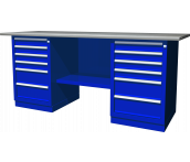 Верстак с двумя тумбами и 6 ящиками, 1900х686х845 мм, Ombra OWB2-66