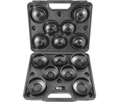 Набор съемников масляных фильтров, чашка 65-100 мм, 14 предметов, Thorvik AOFWS14