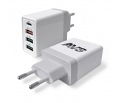 Сетевое зарядное USB устройство AVS UT-732 (4 порта, QC 3.0, PD Type C, 3A) A85225S