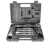 Молоток пневматический с низкой вибрацией 2100 уд/мин., патрон H10, c насадками, 8 предметов, Jonnesway JAH-303HK (48392)