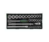 Набор торцевых головок 1/2 DR, 8-34 мм, 28 предметов (ложементы) Jonnesway S04H4728SP