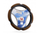 Спонжевая оплетка руля (размер M, коричневый) AVS SP-426M-BR (A07530S)
