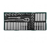 Набор головок торцевых в ложементе, 38 предметов, Jonnesway S05H4238SP