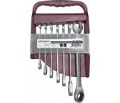 Набор ключей комбинированных трещоточных, 8-19 мм, 7 шт, Thorvik CRWS7PR (53470)