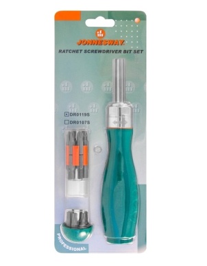 Отверточная рукоятка трещоточная с набором бит, 19 предметов, Jonnesway DR0119S фото 3