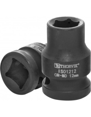 Головка торцевая ударная 1/2"DR, 12 мм, Thorvik IS01212 (53407) фото 1