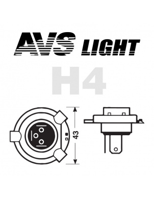 Галогеновые лампы AVS SIRIUS NIGHT WAY H4.12V.60/55W Plastic box-2 шт. фото 3