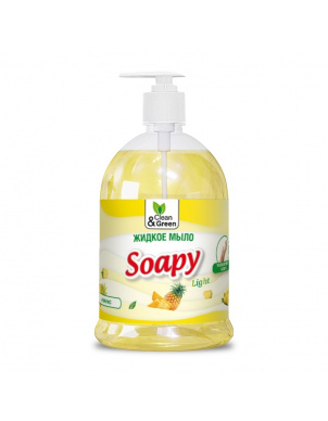 Жидкое мыло Soapy – Ананас, с дозатором 1000 мл, Clean&Green CG8237 фото 1