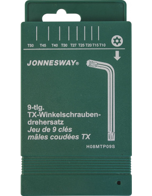 Набор ключей Torx с центрированным штифтом Т10-Т50 (9 шт) Jonnesway H08MTP09S фото 2