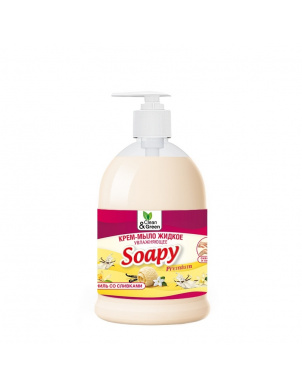 Крем-мыло жидкое увлажняющее (ваниль со сливками) "Soapy" 500 мл, Clean&Green CG8111 (с дозатором) фото 1