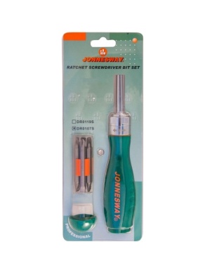 Отверточная рукоятка трещоточная с набором бит, 7 предметов, Jonnesway DR0107S фото 2