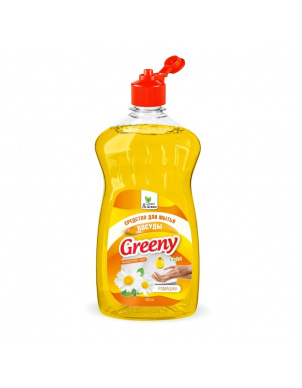 Средство для мытья посуды "Greeny" Light 500 мл. (Ромашка) Clean&Green CG8154 фото 1