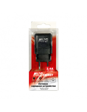 Сетевое зарядное устройство 2 USB порта (2,4А) AVS UT-724 фото 2