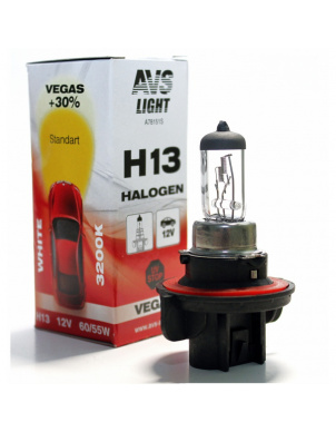 Галогенная лампа AVS Vegas H13.12V.60/55W (1 шт.) фото 1