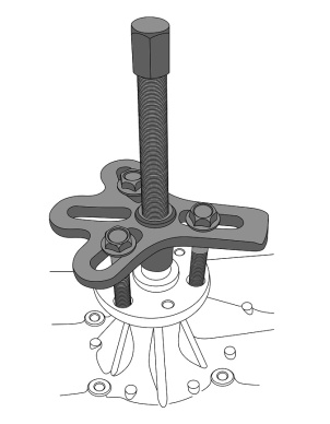 Съемник многофункциональный с болтовыми захватами, диапазон 30-120 мм, 13 предм, Thorvik AHBPS13 фото 2