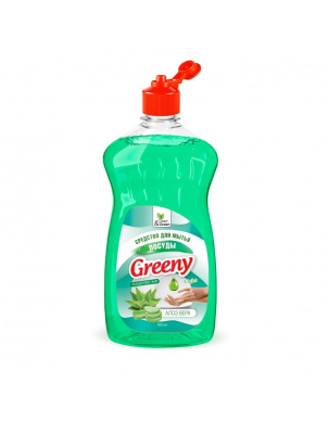 Средство для мытья посуды "Greeny" Light 500 мл, Алоэ вера, Clean&Green CG8153 фото 1